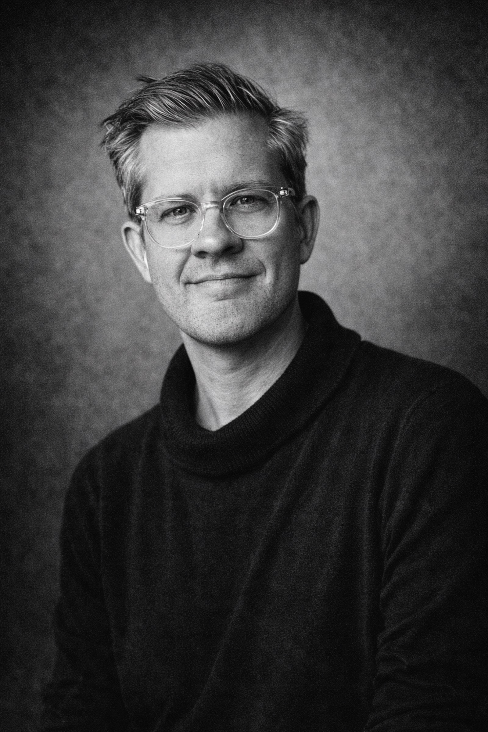 Black-and-white portrait of John Niedermeyer